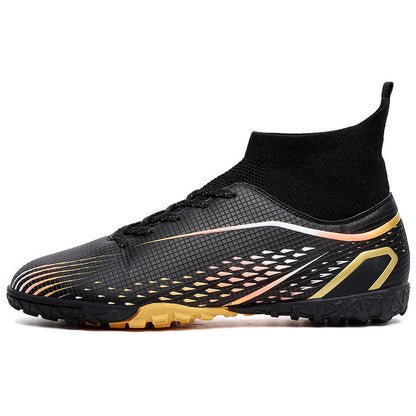High-top football shoes with spikes
