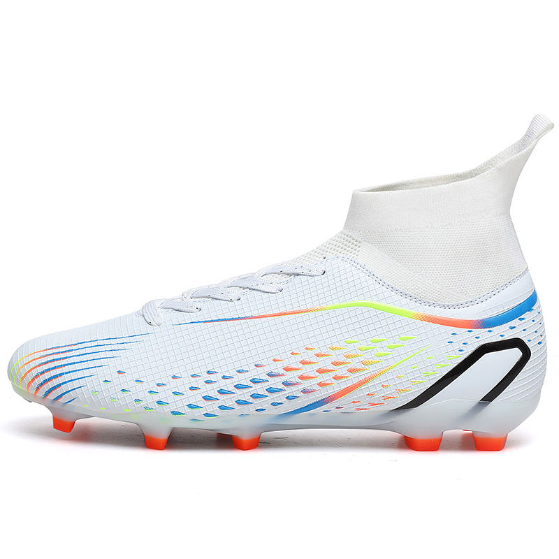 High-top football shoes with spikes