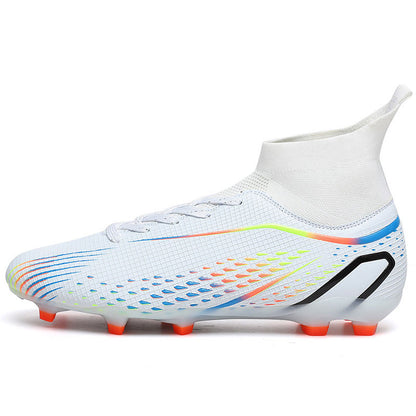 High-top football shoes with spikes