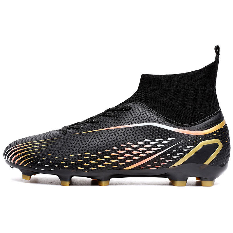 High-top football shoes with spikes