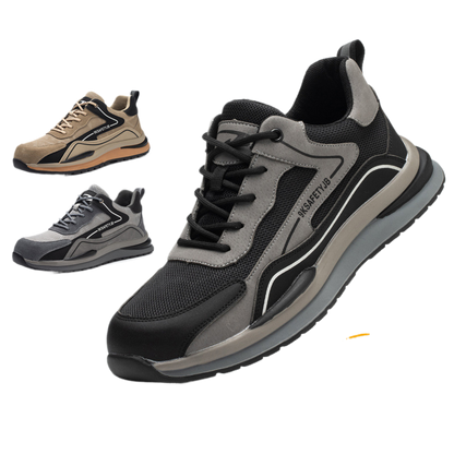 High-Top Safety Work Shoes with Steel Toe Cap
