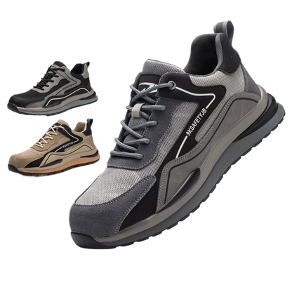 High-Top Safety Work Shoes with Steel Toe Cap