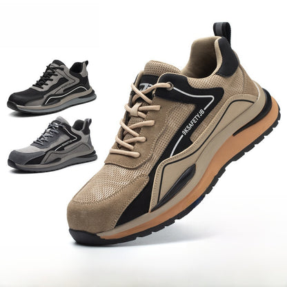 High-Top Safety Work Shoes with Steel Toe Cap