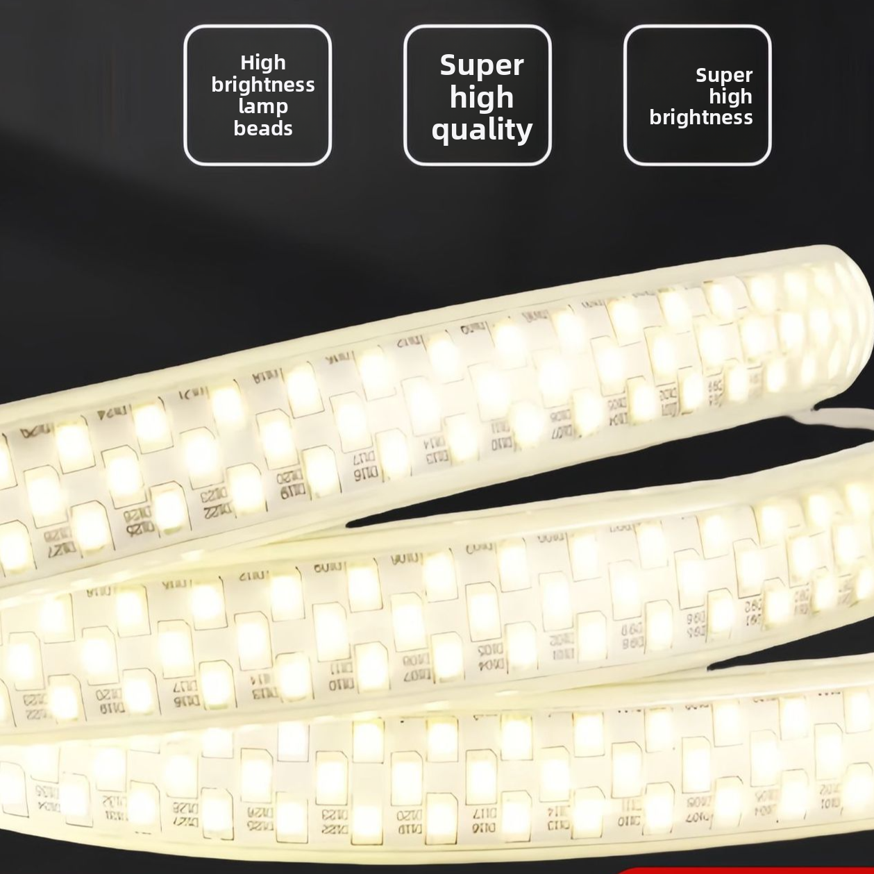 High Voltage Waterproof LED Lighting Strip MOQ:5meters
