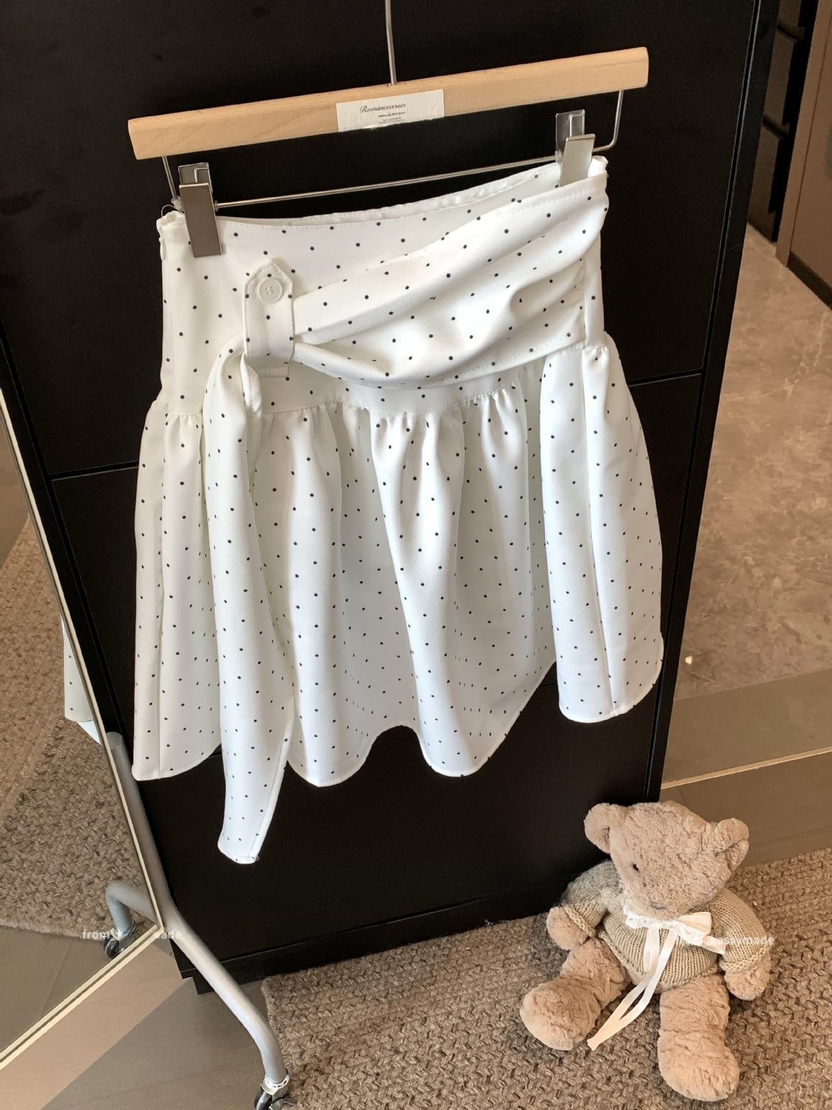 High Waist A-Line Polka Dot Skirt for Women