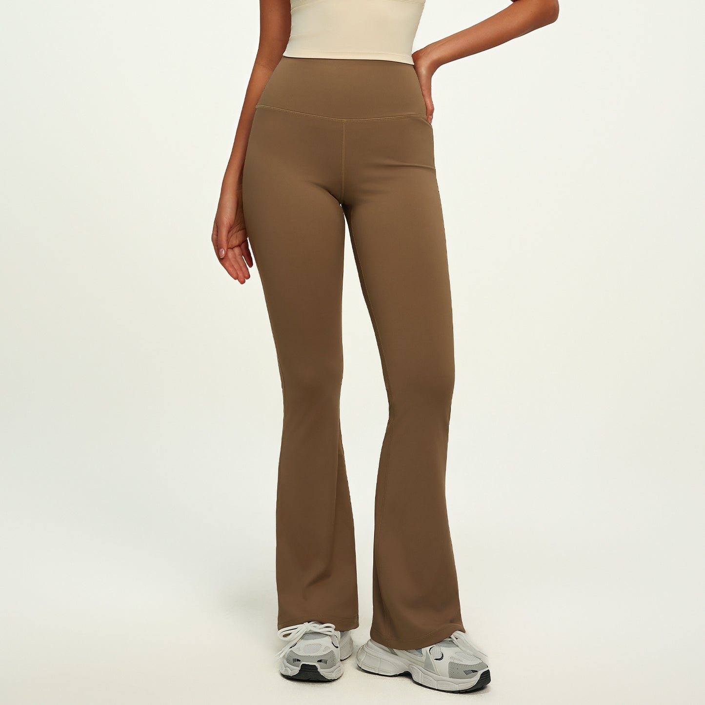 High Waist Flared Leg Fitness Pants