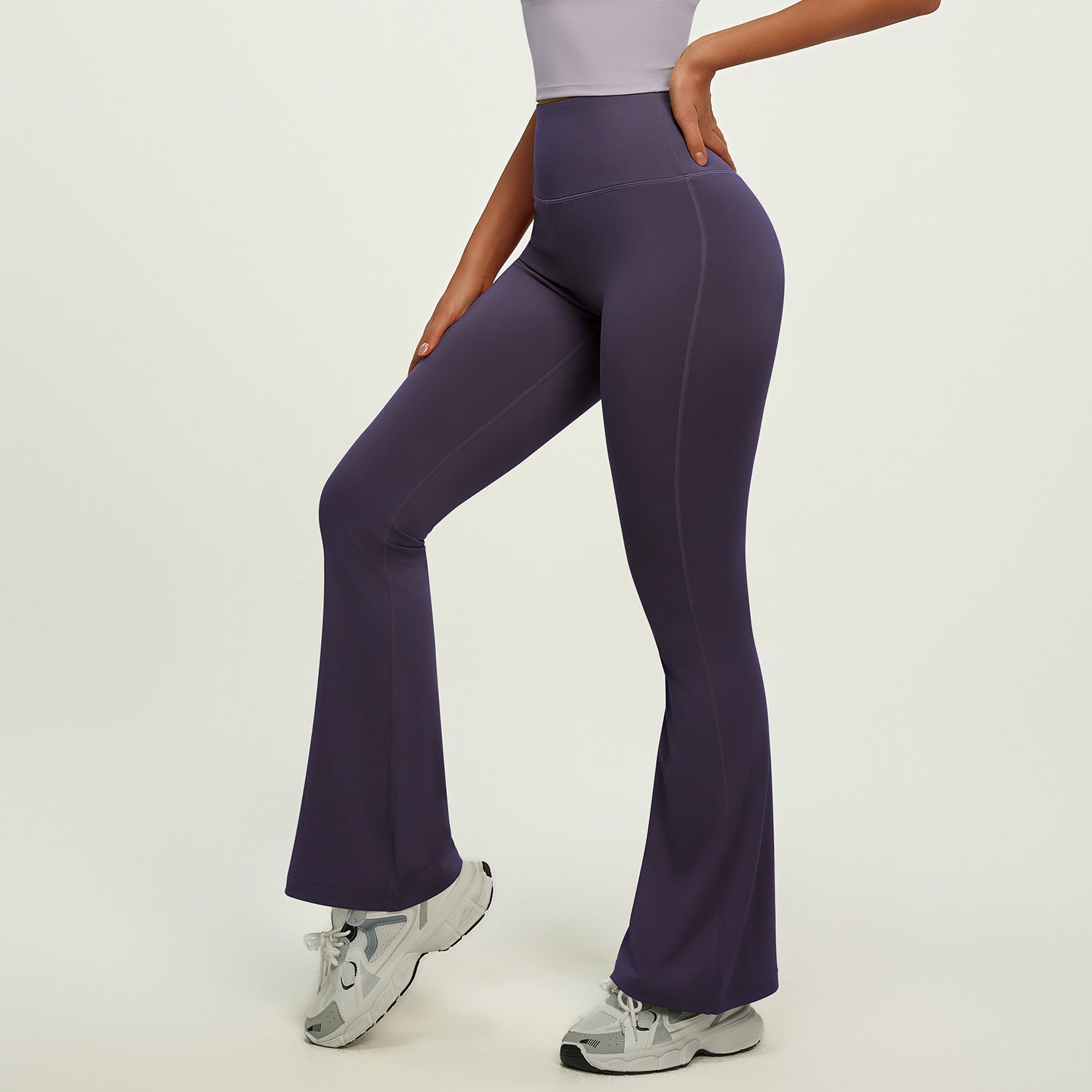 High Waist Flared Leg Fitness Pants