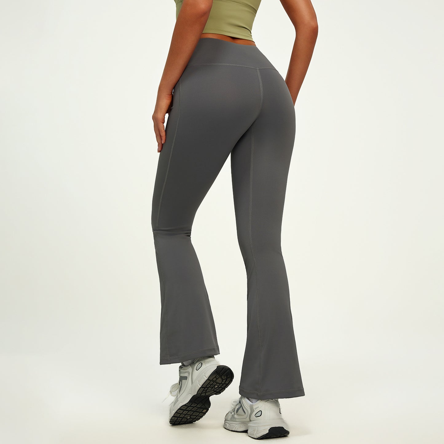 High Waist Flared Leg Fitness Pants