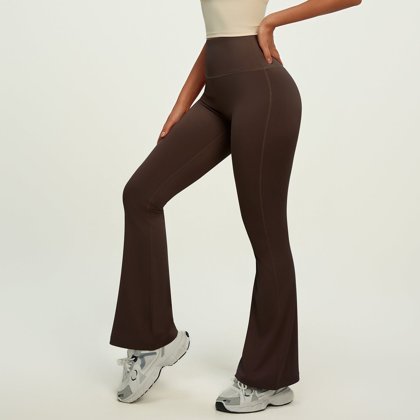 High Waist Flared Leg Fitness Pants