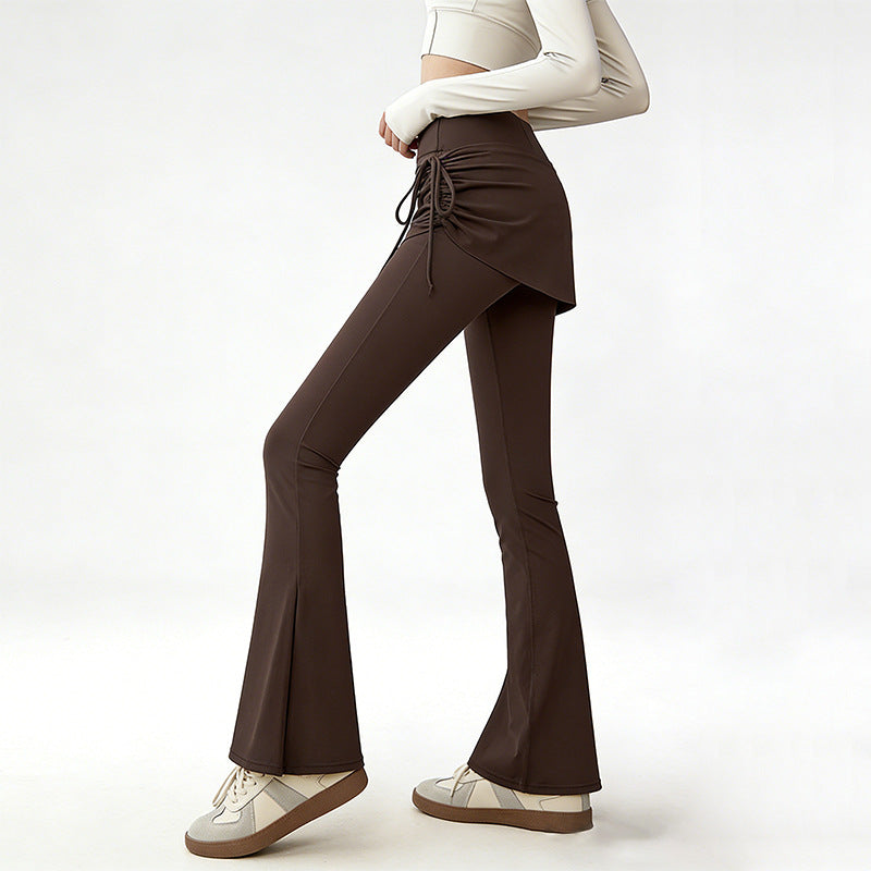 High Waist Flared Yoga Pants with Quick Dry Feature