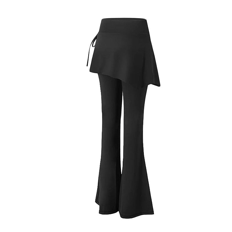 High Waist Flared Yoga Pants with Quick Dry Feature