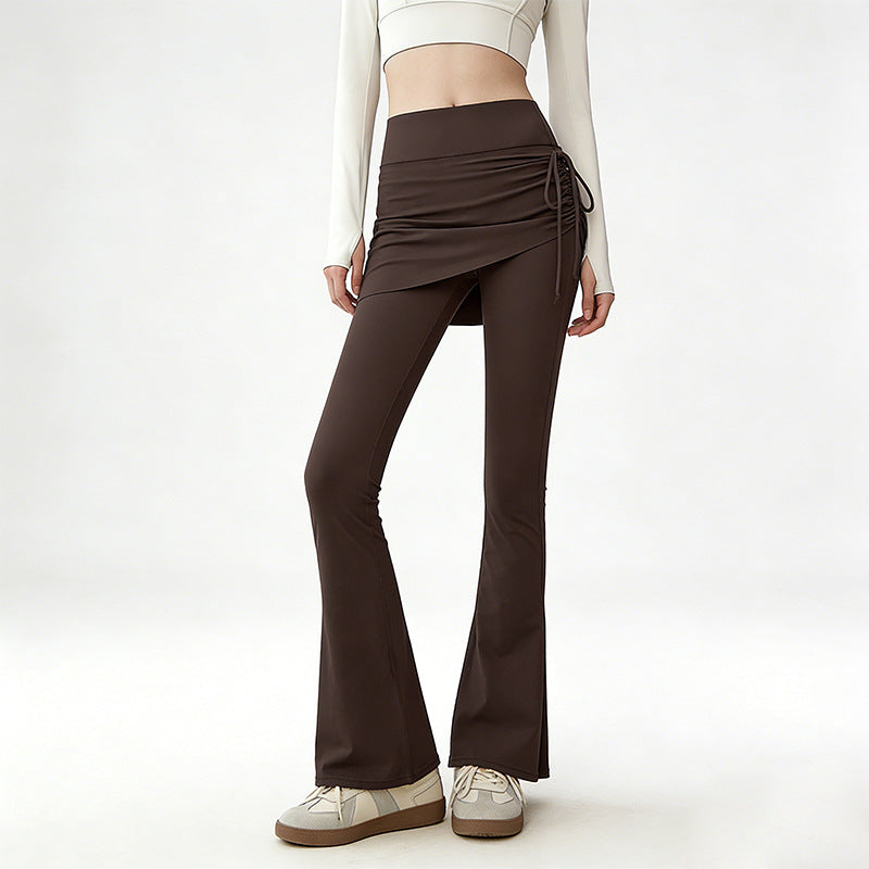 High Waist Flared Yoga Pants with Quick Dry Feature