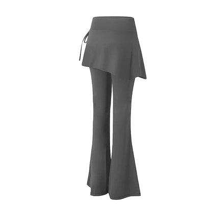 High Waist Flared Yoga Pants with Quick Dry Feature