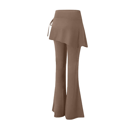 High Waist Flared Yoga Pants with Quick Dry Feature