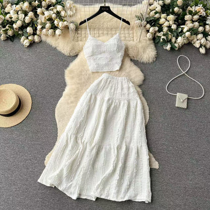 High-Waist Halter Top Skirt