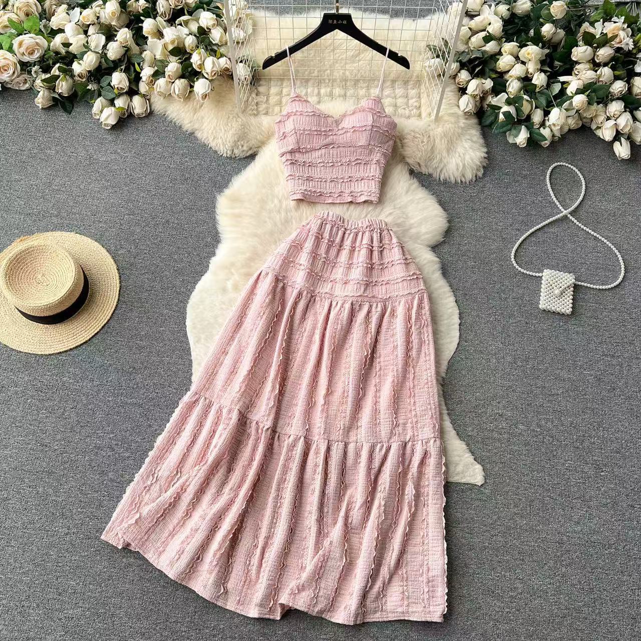 High-Waist Halter Top Skirt