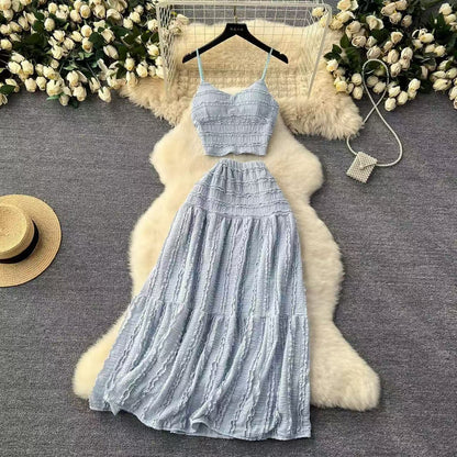 High-Waist Halter Top Skirt
