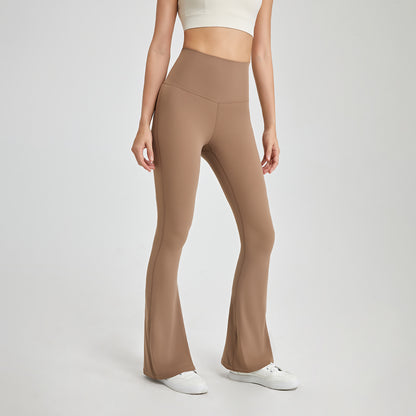 High Waist Naked Stretch Yoga Flared Pants