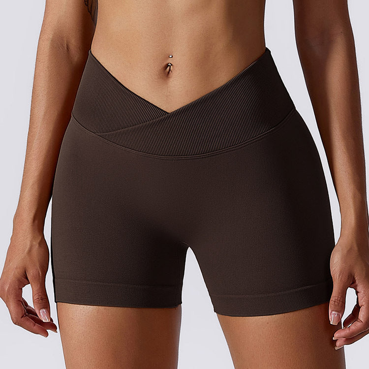 High Waist Seamless Yoga Running Shorts
