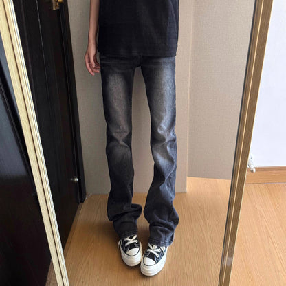 High Waist Straight Leg Denim Pants