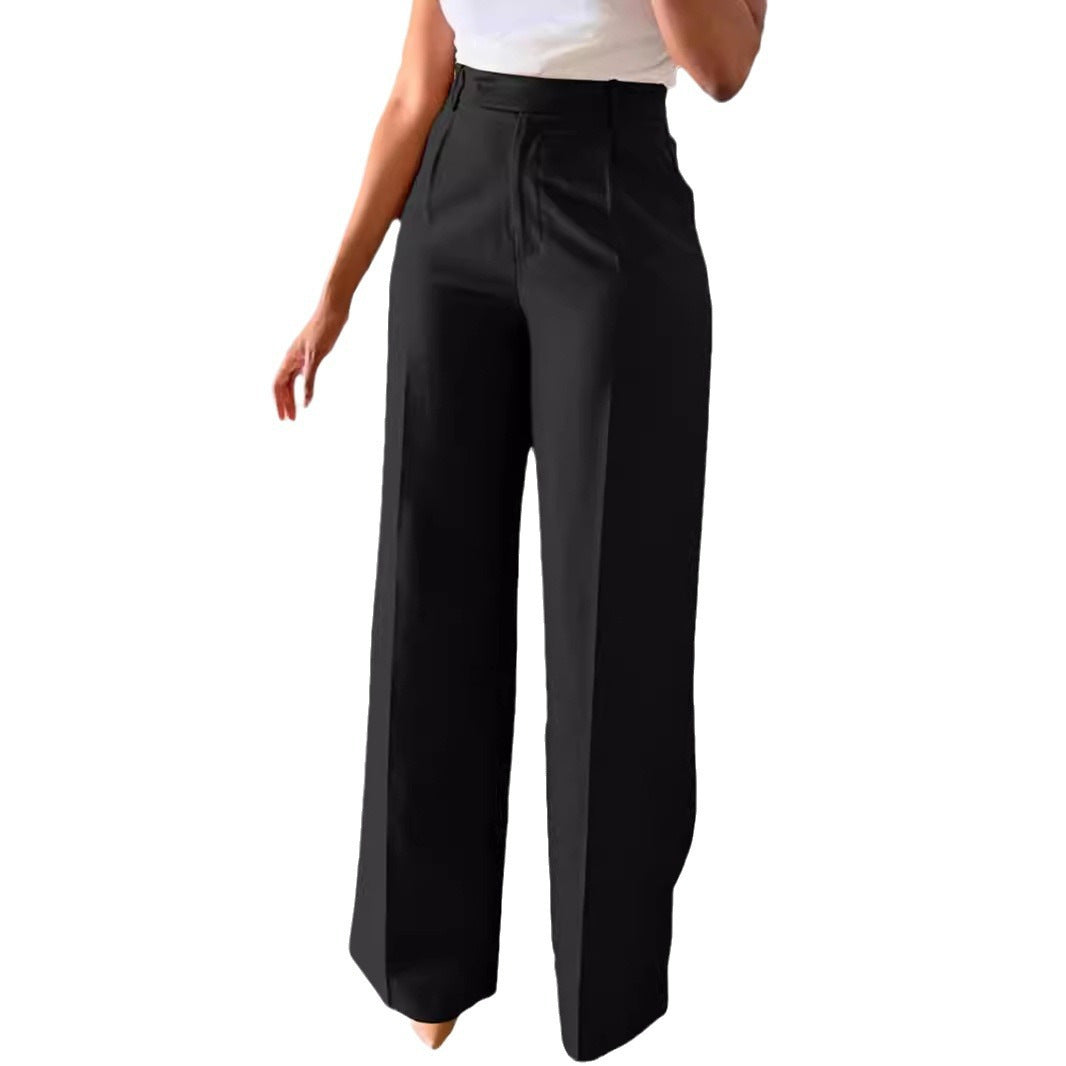 High Waist Straight Leg Pants