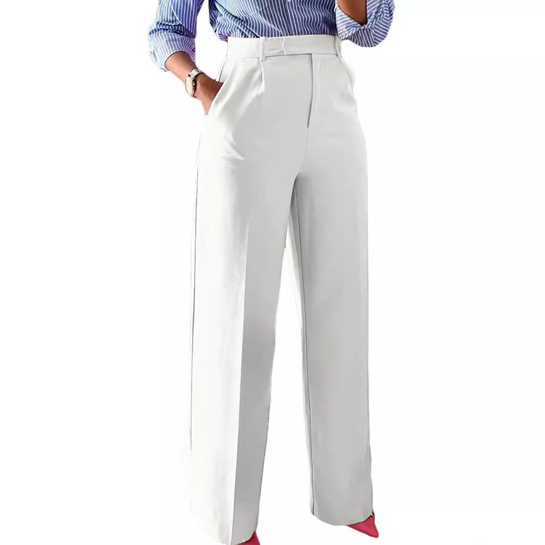 High Waist Straight Leg Pants