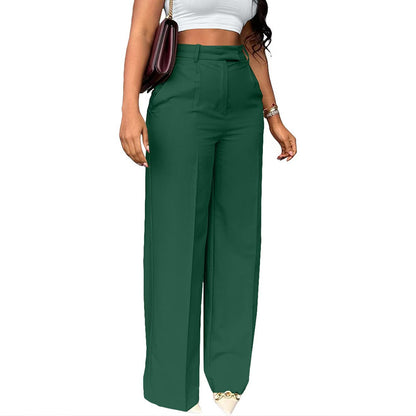 High Waist Straight Leg Pants
