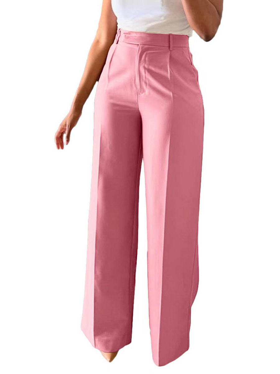 High Waist Straight Leg Pants