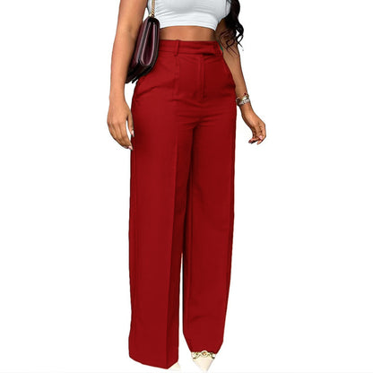High Waist Straight Leg Pants