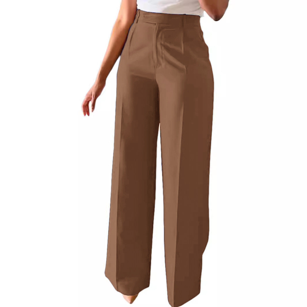 High Waist Straight Leg Pants