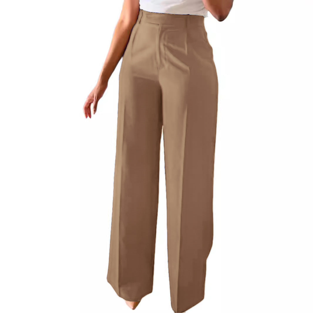 High Waist Straight Leg Pants
