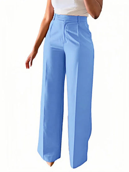 High Waist Straight Leg Pants