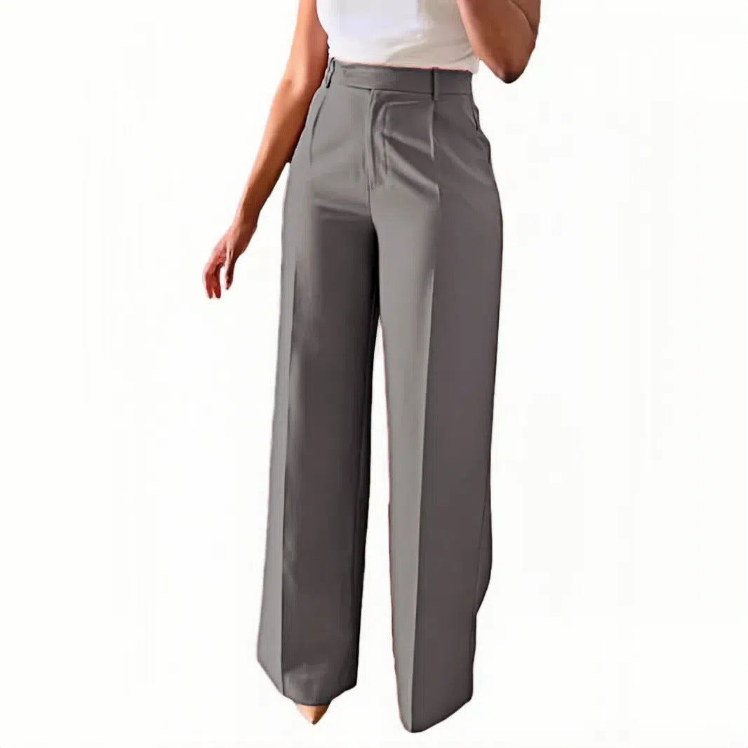 High Waist Straight Leg Pants