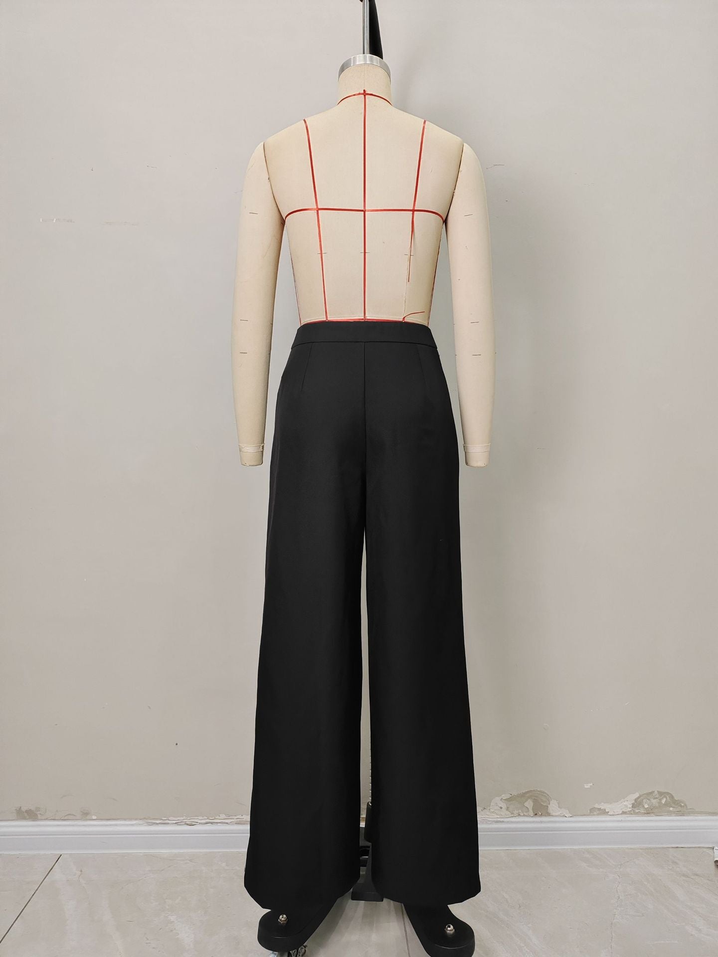 High Waist Straight Leg Trousers