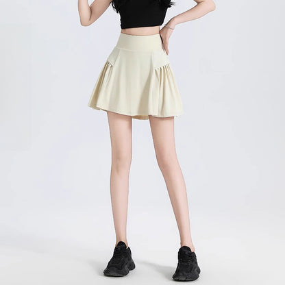 High Waist Two-Piece Sports Skirt for Women