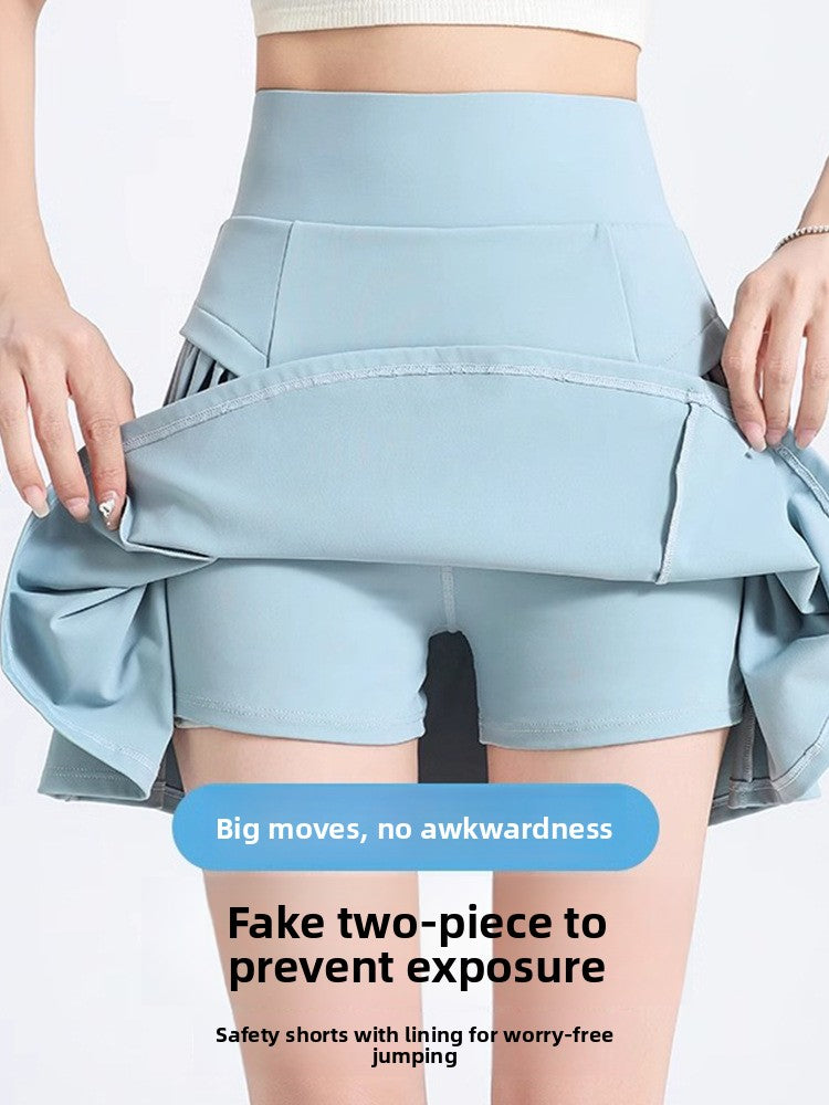 High Waist Two-Piece Sports Skirt for Women