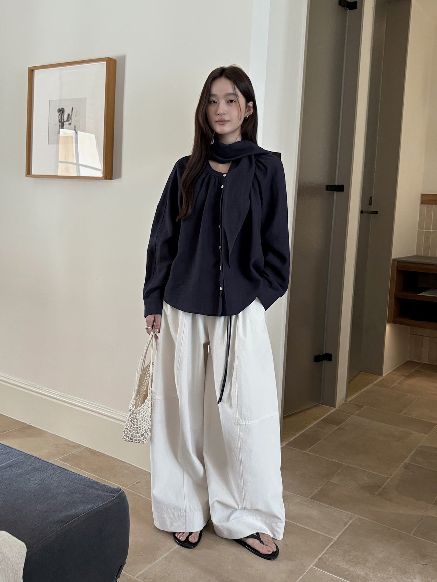 High Waist Wide Leg Casual Pants
