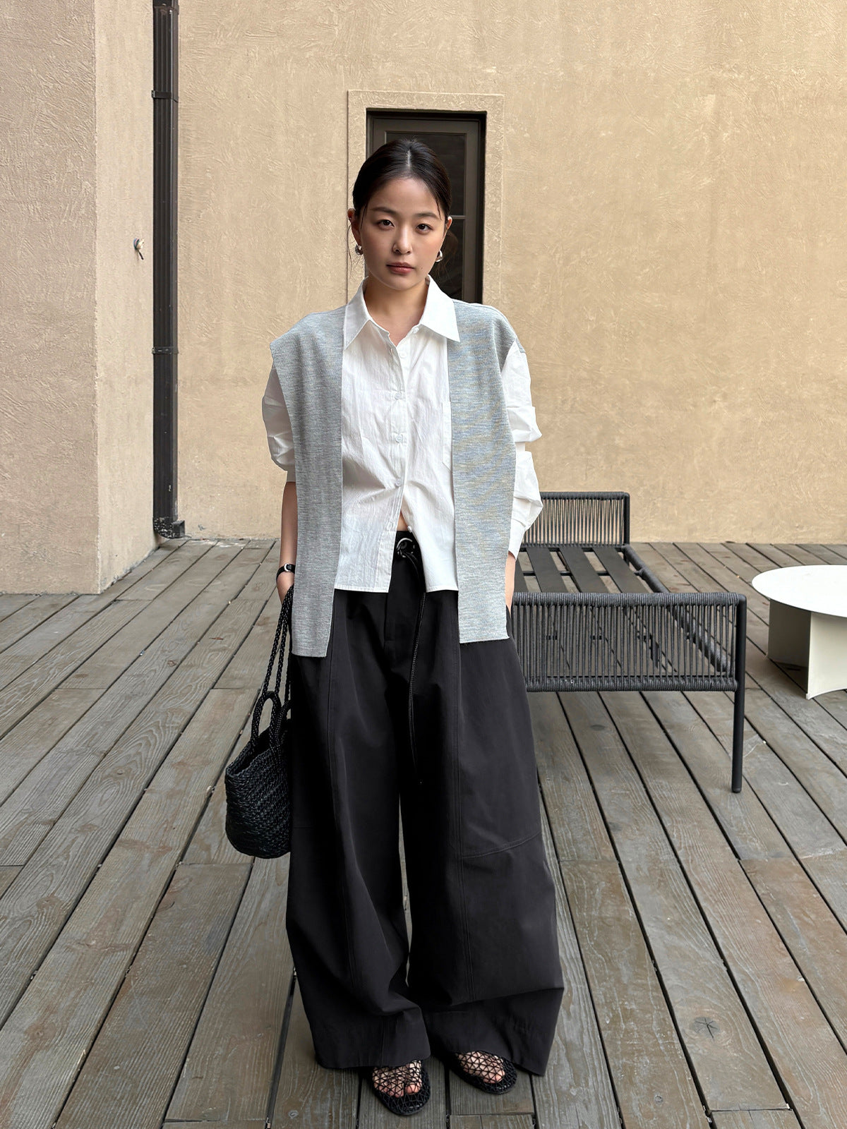 High Waist Wide Leg Casual Pants