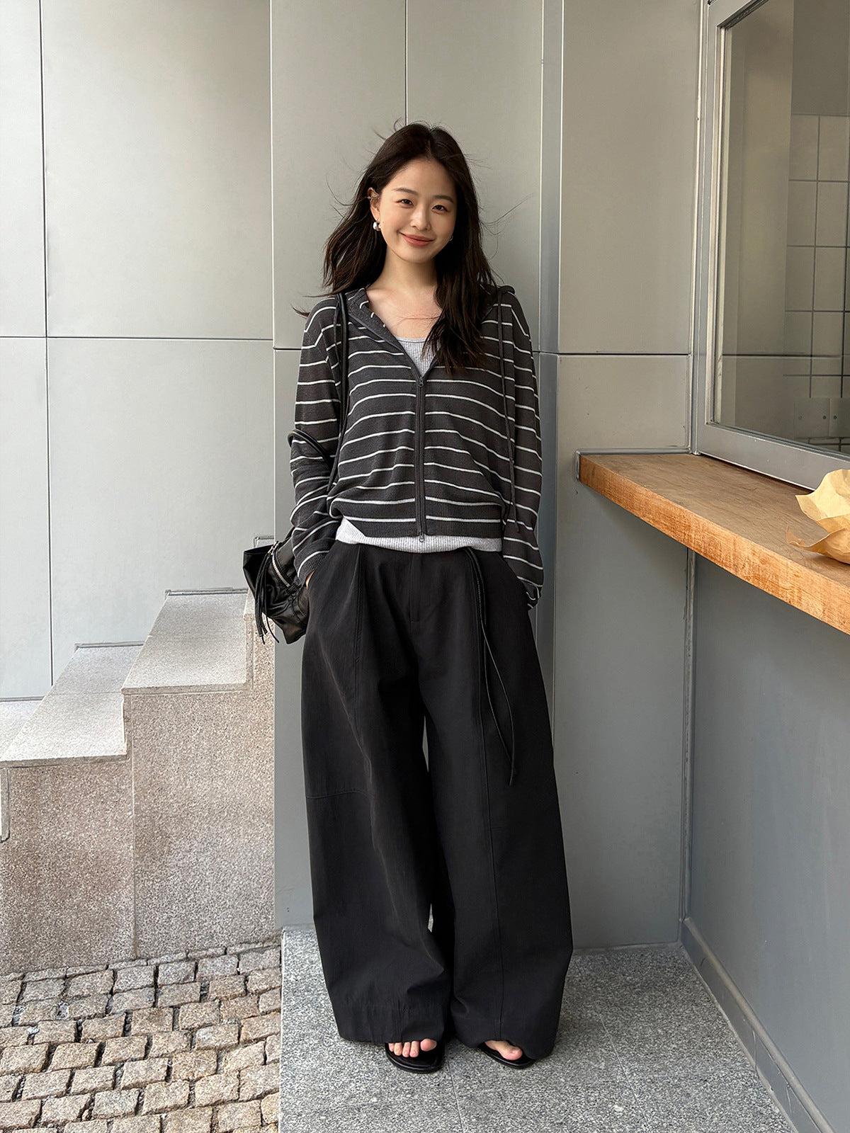 High Waist Wide Leg Casual Pants