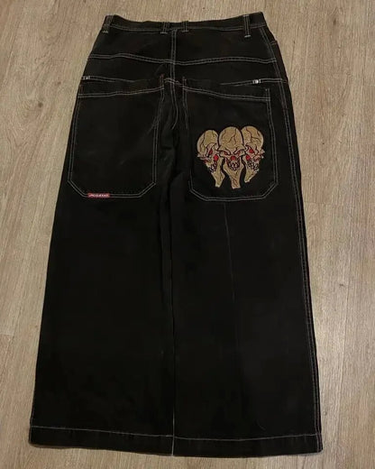 High Waist Wide Leg Cotton Jeans