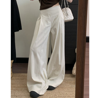 High Waist Wide Leg Drapery Pants