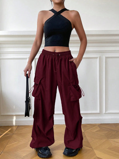 High Waist Wide Leg Long Pants