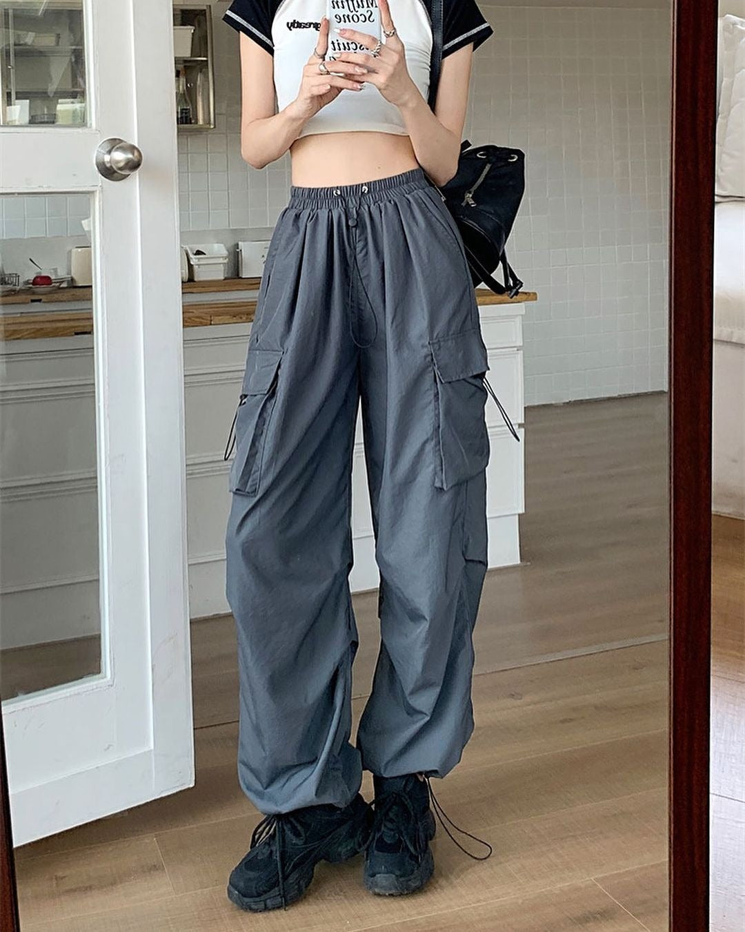 High Waist Wide Leg Long Pants