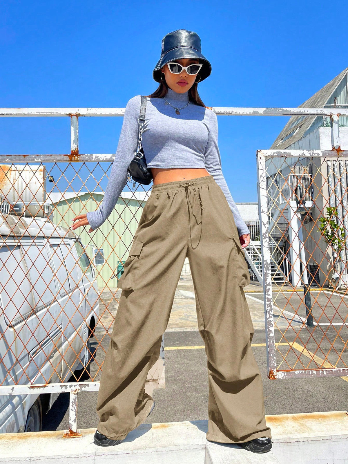 High Waist Wide Leg Long Pants