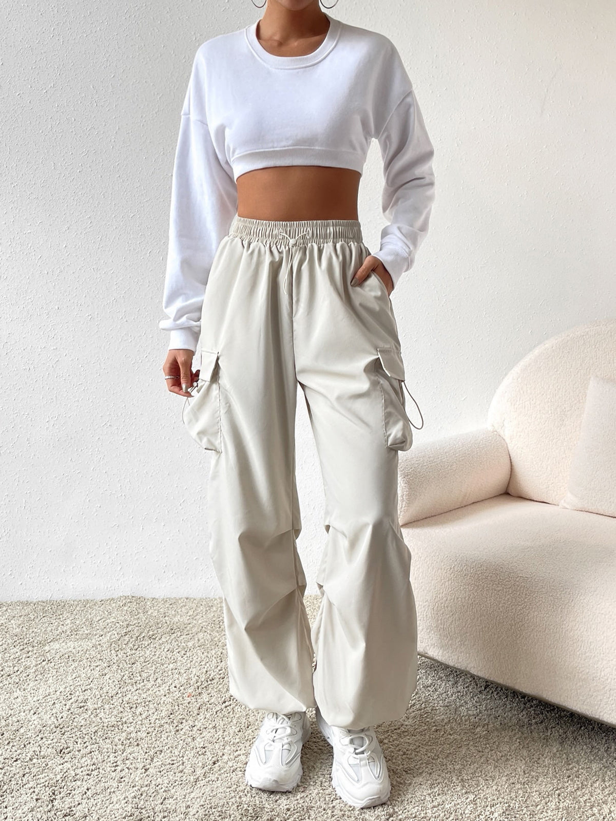High Waist Wide Leg Long Pants