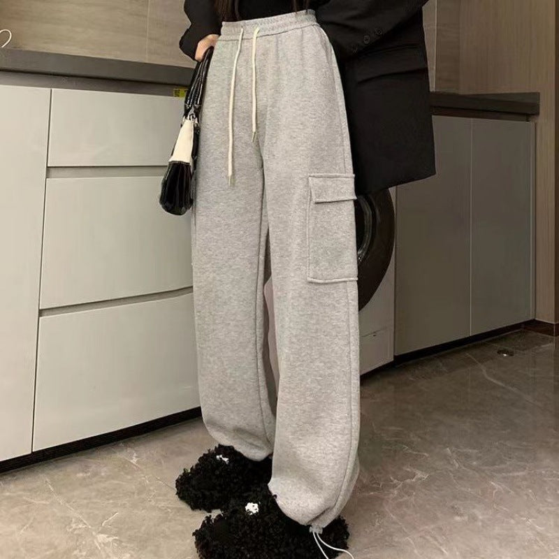 High-Waist Workwear Casual Pants
