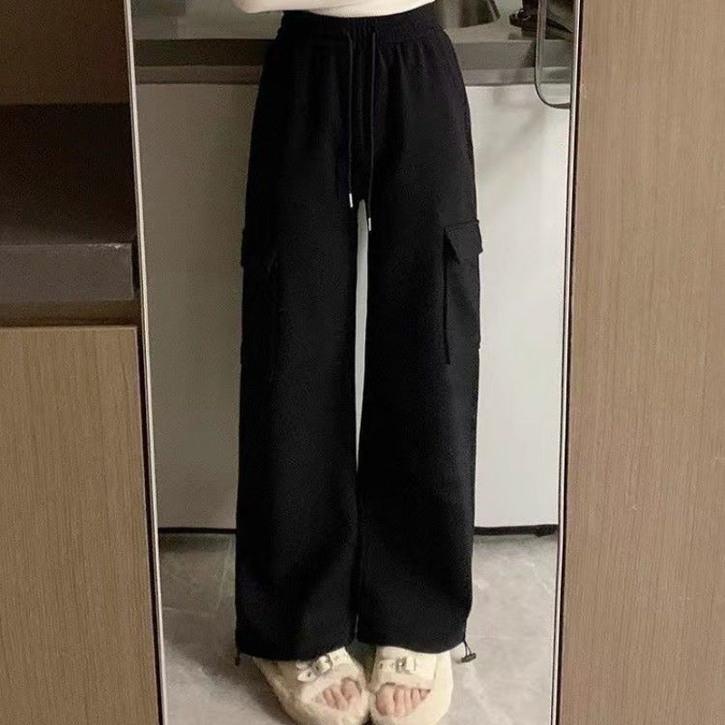High-Waist Workwear Casual Pants