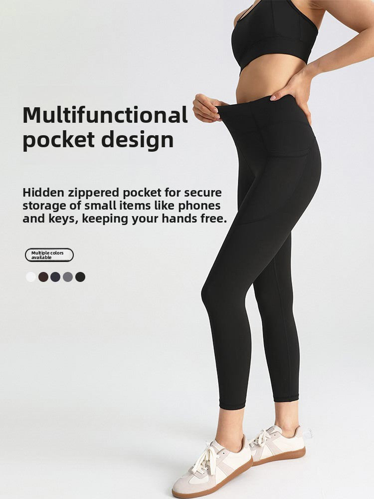 High Waist Yoga Pants with Side Pockets