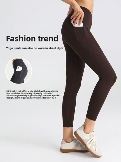 High Waist Yoga Pants with Side Pockets
