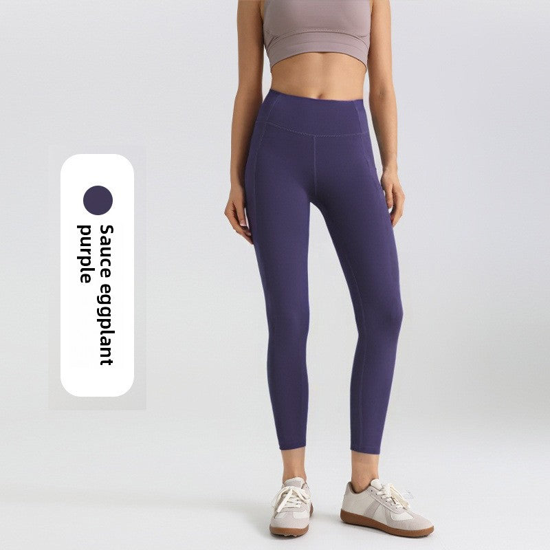 High Waist Yoga Pants with Side Pockets